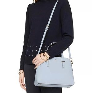 Kate Spade Cedar Street Maine Light Blue Leather Crossbody Satchel.